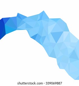 Blue Polygonal Mosaic Background, Creative Design Templates