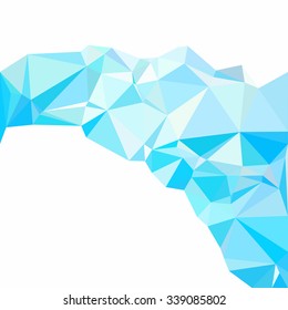 Blue Polygonal Mosaic Background, Creative Design Templates