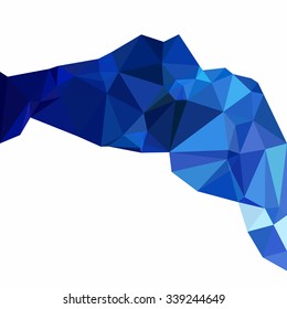 Blue Polygonal Mosaic Background, Creative Design Templates
