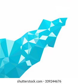 Blue Polygonal Mosaic Background, Creative Design Templates
