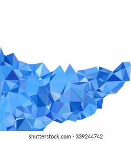 Blue Polygonal Mosaic Background, Creative Design Templates