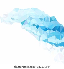 Blue Polygonal Mosaic Background, Creative Design Templates
