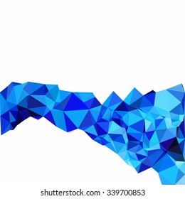 Blue Polygonal Mosaic Background, Creative Design Templates