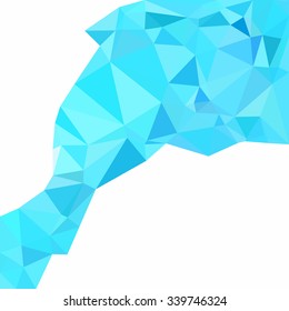 Blue Polygonal Mosaic Background, Creative Design Templates