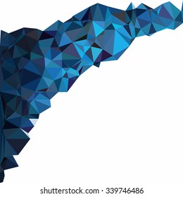 Blue Polygonal Mosaic Background, Creative Design Templates