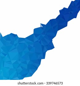 Blue Polygonal Mosaic Background, Creative Design Templates