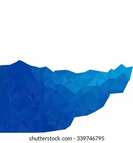 Blue Polygonal Mosaic Background, Creative Design Templates
