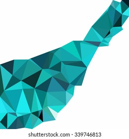 Blue Polygonal Mosaic Background, Creative Design Templates