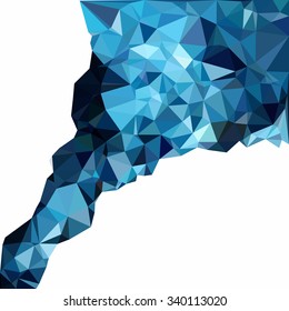 Blue Polygonal Mosaic Background, Creative Design Templates