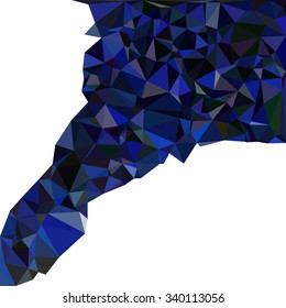 Blue Polygonal Mosaic Background, Creative Design Templates