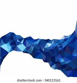 Blue Polygonal Mosaic Background, Creative Design Templates