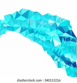 Blue Polygonal Mosaic Background, Creative Design Templates