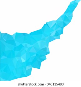 Blue Polygonal Mosaic Background, Creative Design Templates