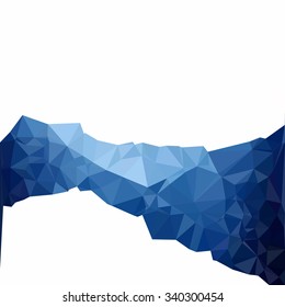 Blue Polygonal Mosaic Background, Creative Design Templates