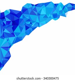 Blue Polygonal Mosaic Background, Creative Design Templates