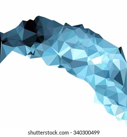 Blue Polygonal Mosaic Background, Creative Design Templates