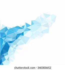 Blue Polygonal Mosaic Background, Creative Design Templates