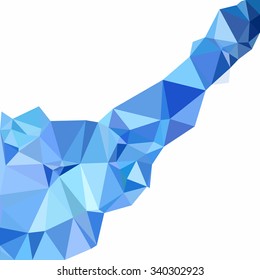 Blue Polygonal Mosaic Background, Creative Design Templates