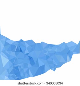 Blue Polygonal Mosaic Background, Creative Design Templates