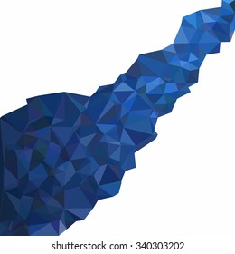 Blue Polygonal Mosaic Background, Creative Design Templates
