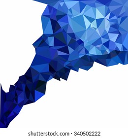 Blue Polygonal Mosaic Background, Creative Design Templates