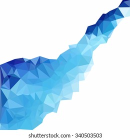 Blue Polygonal Mosaic Background, Creative Design Templates