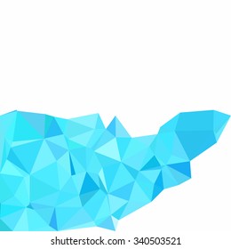 Blue Polygonal Mosaic Background, Creative Design Templates