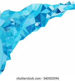 Blue Polygonal Mosaic Background, Creative Design Templates