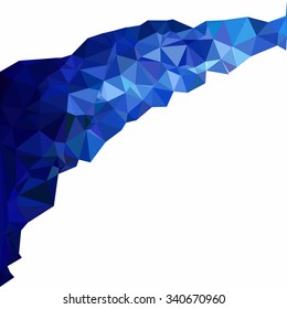 Blue Polygonal Mosaic Background, Creative Design Templates