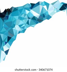 Blue Polygonal Mosaic Background, Creative Design Templates