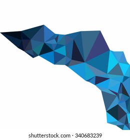 Blue Polygonal Mosaic Background, Creative Design Templates