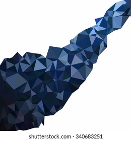 Blue Polygonal Mosaic Background, Creative Design Templates