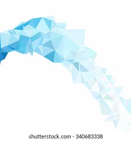 Blue Polygonal Mosaic Background, Creative Design Templates
