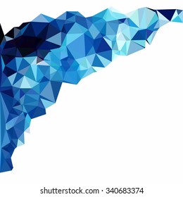 Blue Polygonal Mosaic Background, Creative Design Templates