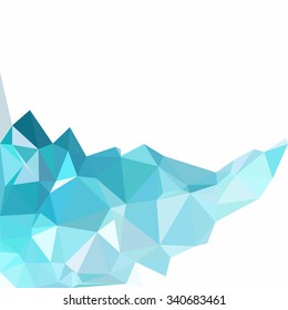Blue Polygonal Mosaic Background, Creative Design Templates