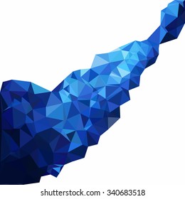 Blue Polygonal Mosaic Background, Creative Design Templates
