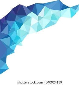 Blue Polygonal Mosaic Background, Creative Design Templates