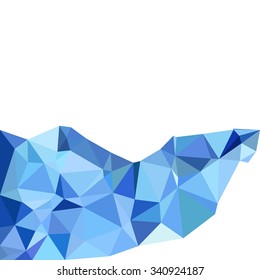 Blue Polygonal Mosaic Background, Creative Design Templates