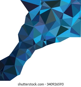 Blue Polygonal Mosaic Background, Creative Design Templates