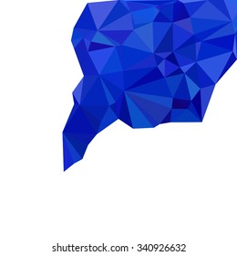 Blue Polygonal Mosaic Background, Creative Design Templates