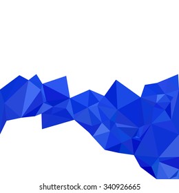 Blue Polygonal Mosaic Background, Creative Design Templates
