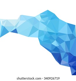 Blue Polygonal Mosaic Background, Creative Design Templates
