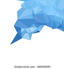 Blue Polygonal Mosaic Background, Creative Design Templates