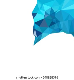 Blue Polygonal Mosaic Background, Creative Design Templates