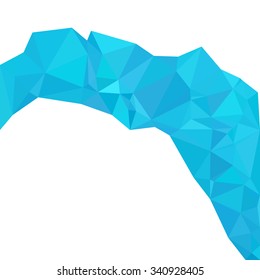 Blue Polygonal Mosaic Background, Creative Design Templates