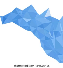 Blue Polygonal Mosaic Background, Creative Design Templates