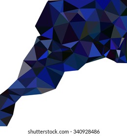 Blue Polygonal Mosaic Background, Creative Design Templates