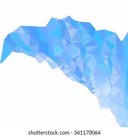 Blue Polygonal Mosaic Background, Creative Design Templates