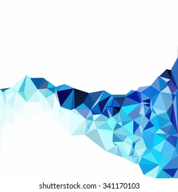 Blue Polygonal Mosaic Background, Creative Design Templates
