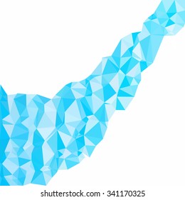 Blue Polygonal Mosaic Background, Creative Design Templates